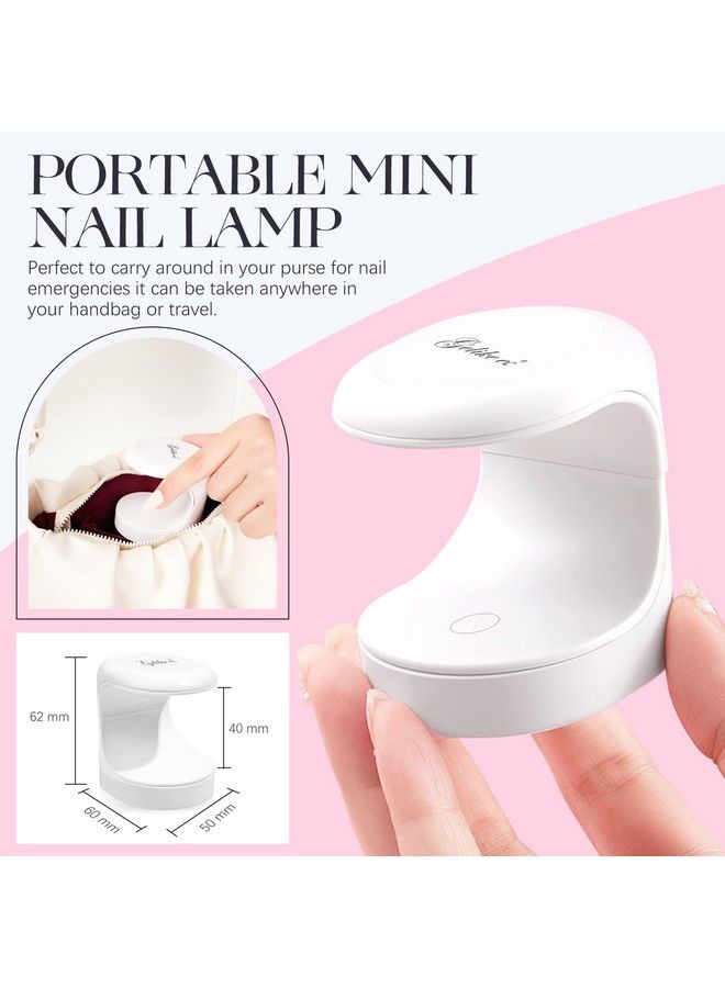 Mini Led Nail Lampuv Light For Nails Easy And Flash Cure Light For Nail Extension Systemportable Usb Nail Dryer For Travel Manicure Uv Led Light For Gel Nail Art Diy Nail Art