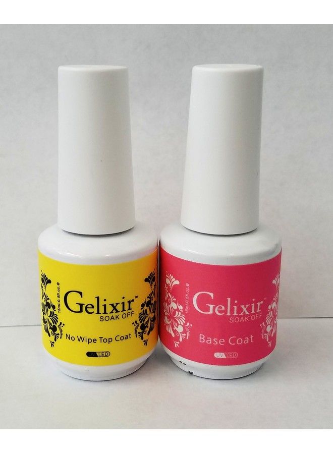 Soak Off Gel Base & Nowipe Top Coat .5 Oz / 15 Ml