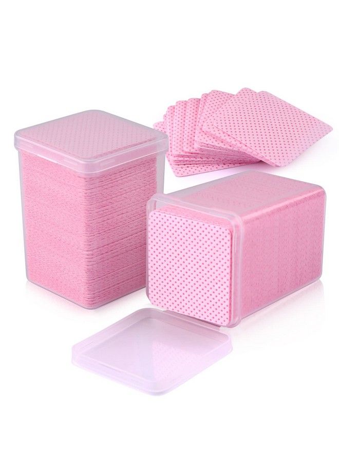 400 Pcs Lint Free Nail Wipes Eyelash Glue Wipes Ebanku Soft Lash Glue Cotton Pads Nail Polish Remover Wipe Eyelash Extension Cleaning Supplies