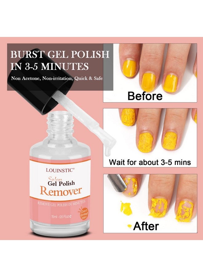 Gel Nail Polish Remover Quick Remove Gel Nail Polish In 35 Minutes Nail Polish Remover With Cuticle Care Oil For Nail Repair Removedor De Gel