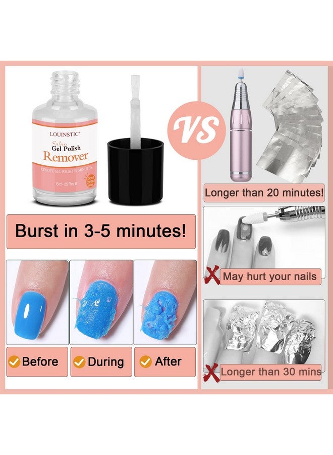 Gel Nail Polish Remover Quick Remove Gel Nail Polish In 35 Minutes Nail Polish Remover With Cuticle Care Oil For Nail Repair Removedor De Gel