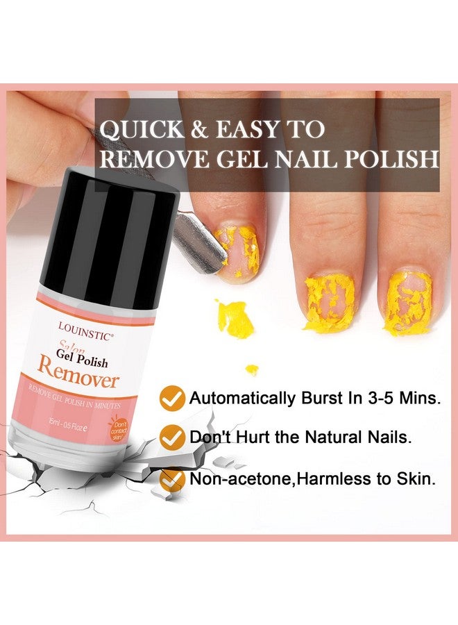 Gel Nail Polish Remover Quick Remove Gel Nail Polish In 35 Minutes Nail Polish Remover With Cuticle Care Oil For Nail Repair Removedor De Gel