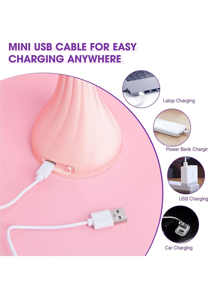 Nail Lamp, Pink Dryer Flash Cure Mini LED Light, Rotatable Gooseneck Extension Gel Curing Lamp for Art DIY