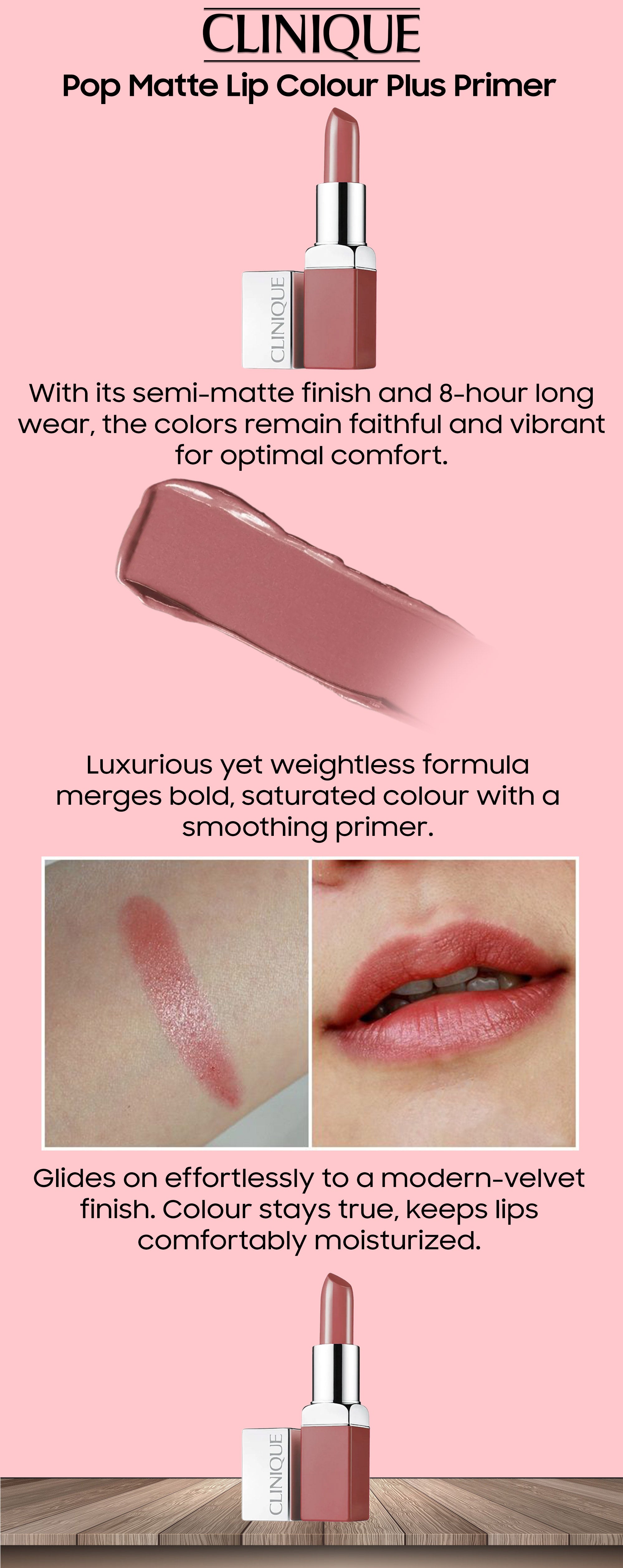 Matte Lip Colour + Primer Bare Pop Bare Pop