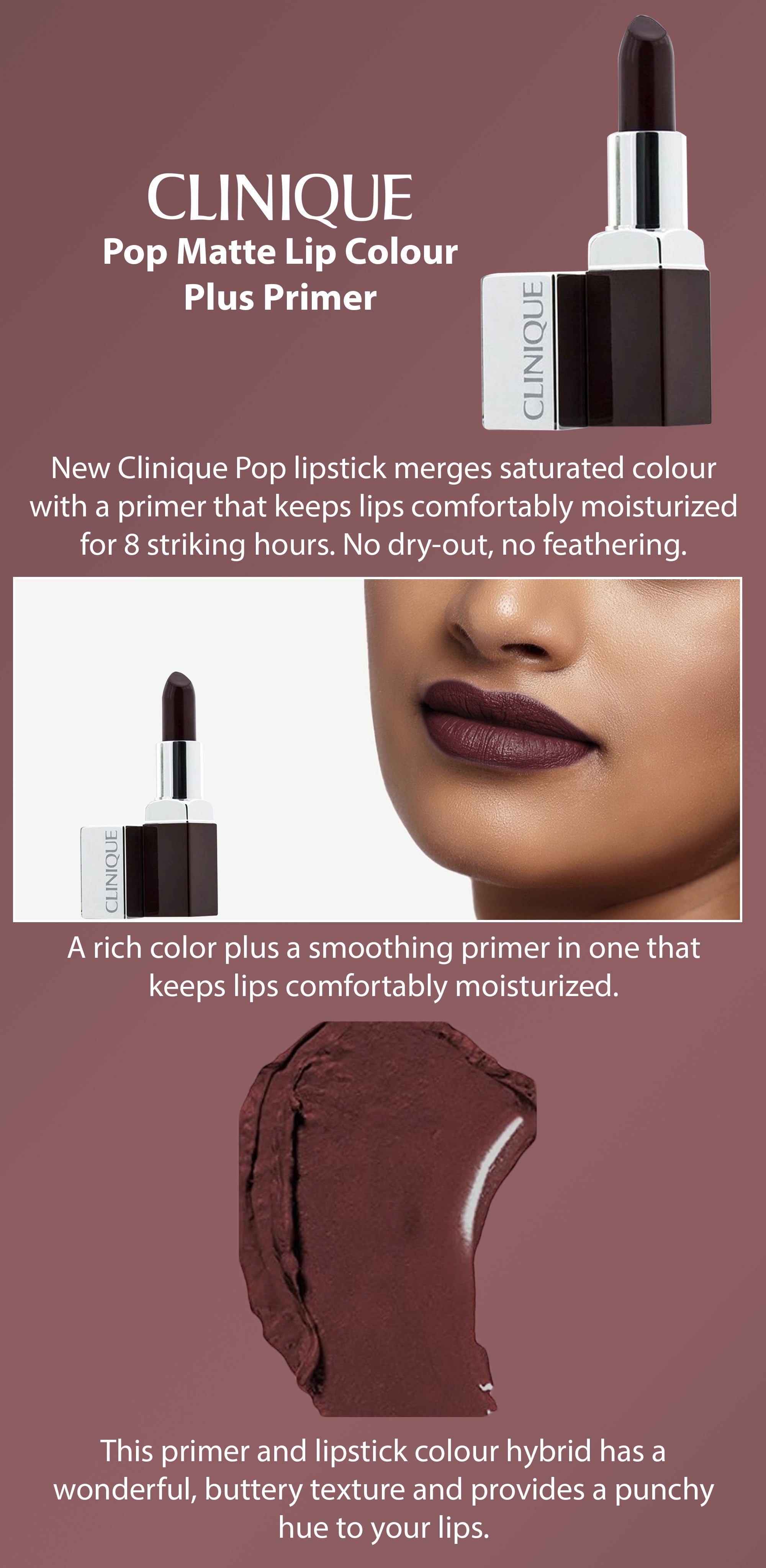 Matte Lip Colour Plus Primer Berry Pop