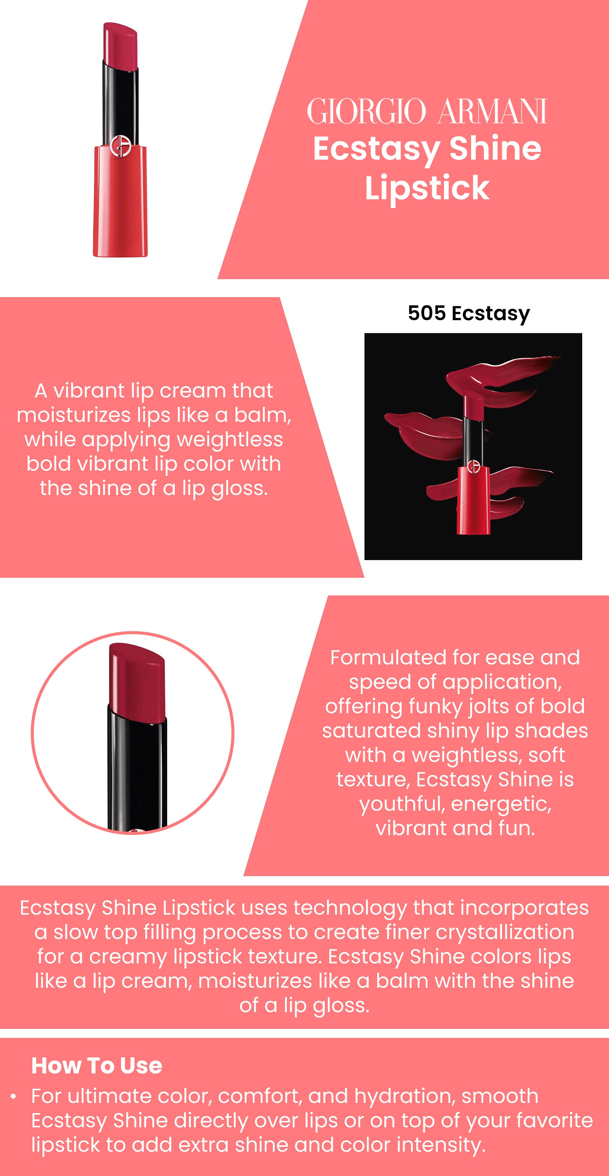 Ecstasy Shine Excess Shine And Care Lipcolor 505 Ecstasy