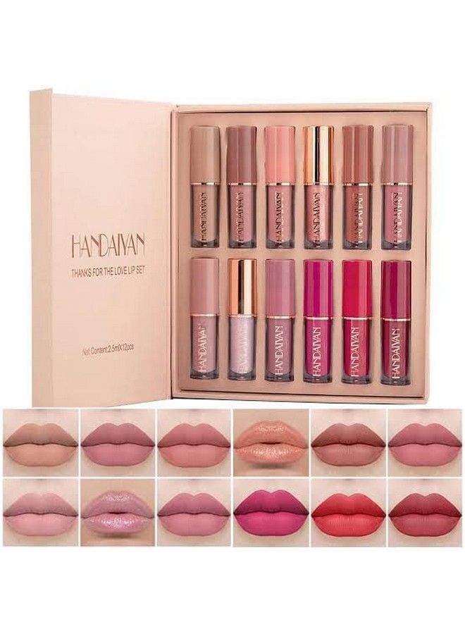 Liquide Matte Lipstick 12Pcs Set Waterproof Long Lasting