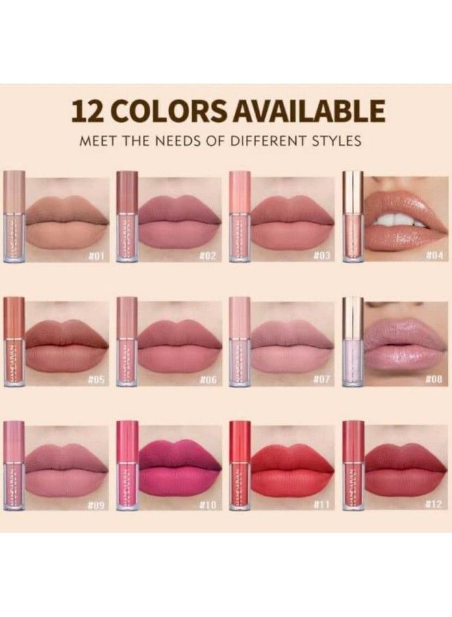 Liquide Matte Lipstick 12Pcs Set Waterproof Long Lasting