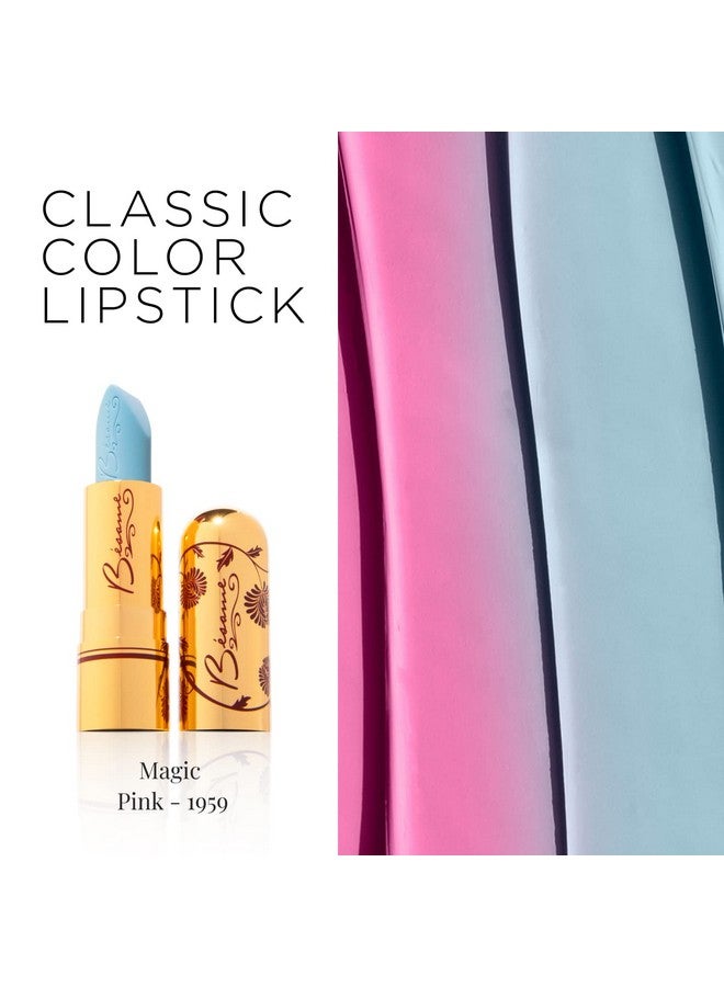 Magic Pink Lipstick 1959 Classic Color Changing Lipstick Vintage Makeup Coquette Makeup Magic Lipstick For Women Blue Lipstick That Turns Pink Moisturizing Lipsticks