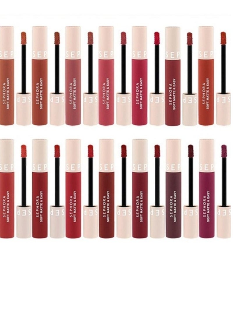 Sephora Collection Soft Matte & Easy - Smooth Matte Lip Color 8 Unbothered - vibrant coral (4.5ml)