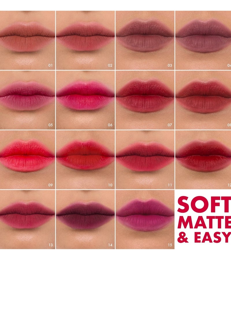 Sephora Collection Soft Matte & Easy - Smooth Matte Lip Color 11 Je Ne Sais Quoi - vibrant red (4.5ml)