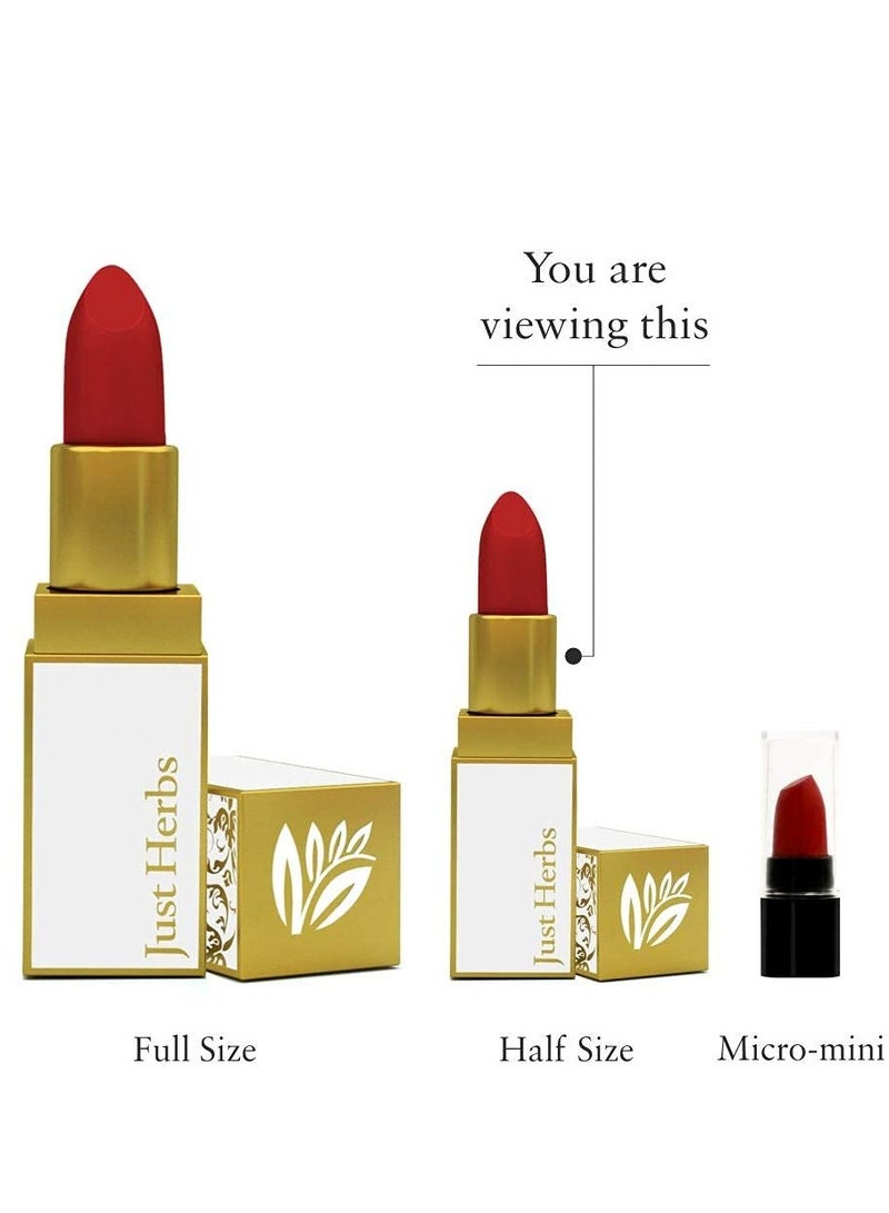 Just Herbs Ayurvedic Creamy Matte Lipstick 06 Burnt Red 1.8gm