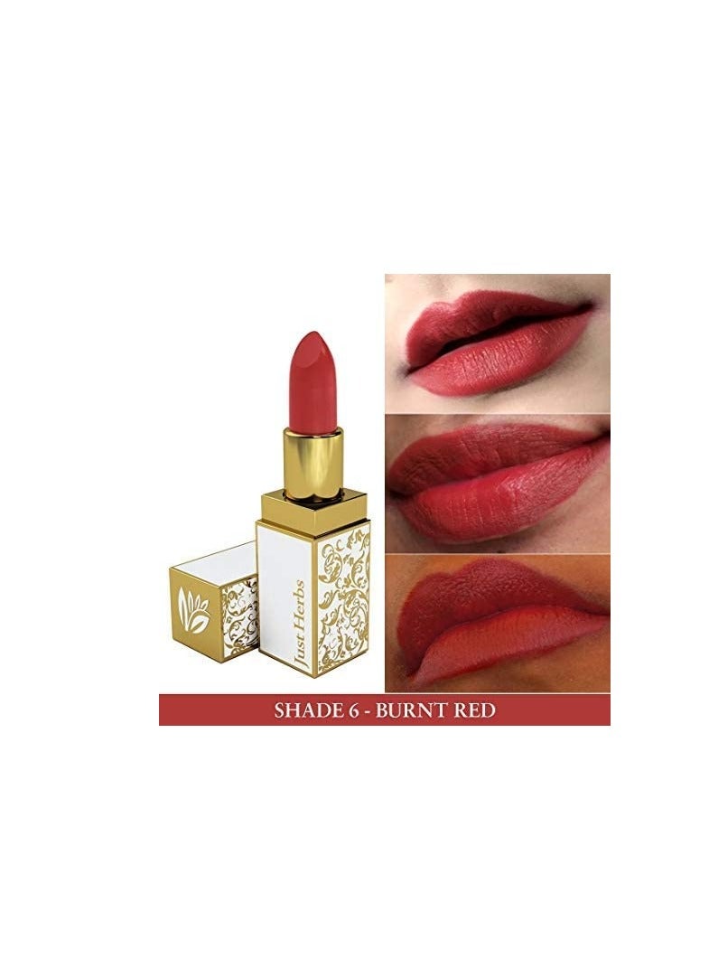 Just Herbs Ayurvedic Creamy Matte Lipstick 06 Burnt Red 1.8gm