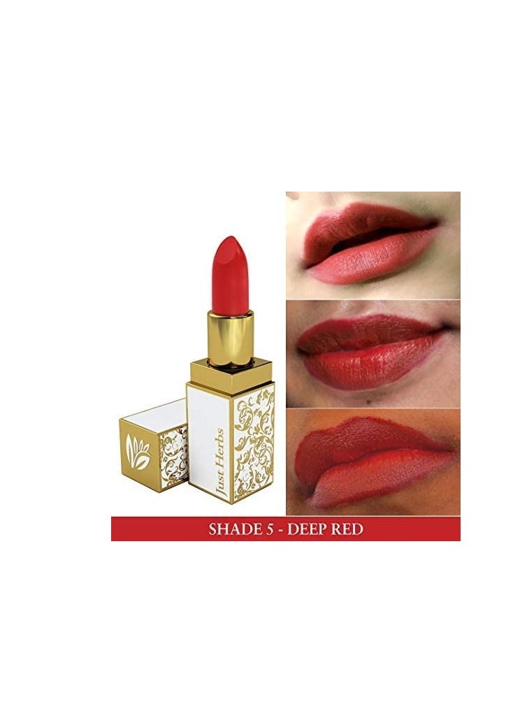 Just Herbs Ayurvedic Creamy Matte Lipstick 05 Deep Red 1.8gm