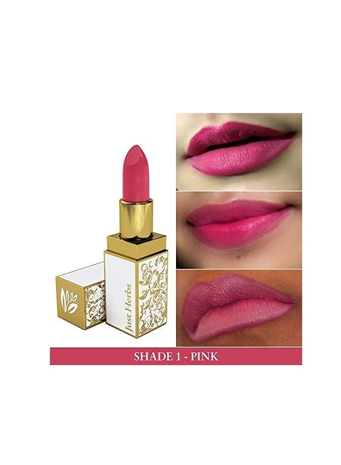 Just Herbs Ayurvedic Creamy Matte Lipstick 01 Pink 1.8gm