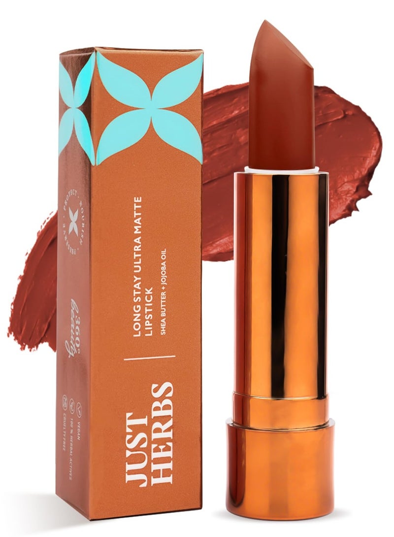 Just Herbs Ultra Matte Bullet Lipstick 4g Hot Mocha