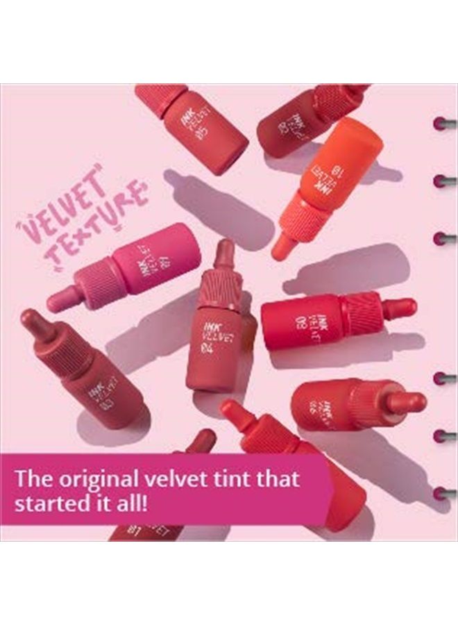 Ink the Velvet Lip Tint | High Pigment Color, Longwear, Weightless, Not Animal Tested, Gluten-Free, Paraben-Free | #016 HEART FUCHSIA PINK, 0.14 fl oz