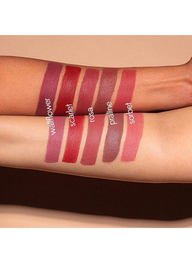 Liquid Lip Crème ; Liquid Lipstick ; Highly Pigmented Soft Velvet Finish Creamy Moisturising Nourishing ; Vegan Parabenfree ; Rosa 6.5Ml