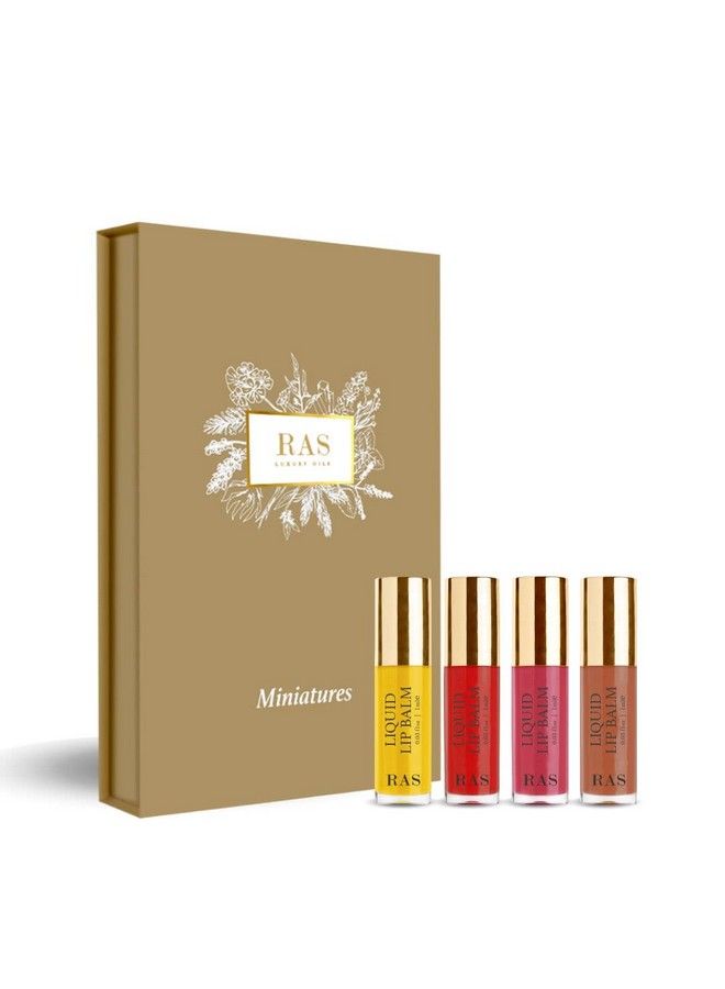 Tinted Lip Balm ; Miniature Gift Set Of 4 Shades Lip & Cheek Tint ; Helps Moisturize Nourishe & Soften Lips With Shea Butter & Jojoba Oil ; Natural & Organic ; Mothers Day Gift