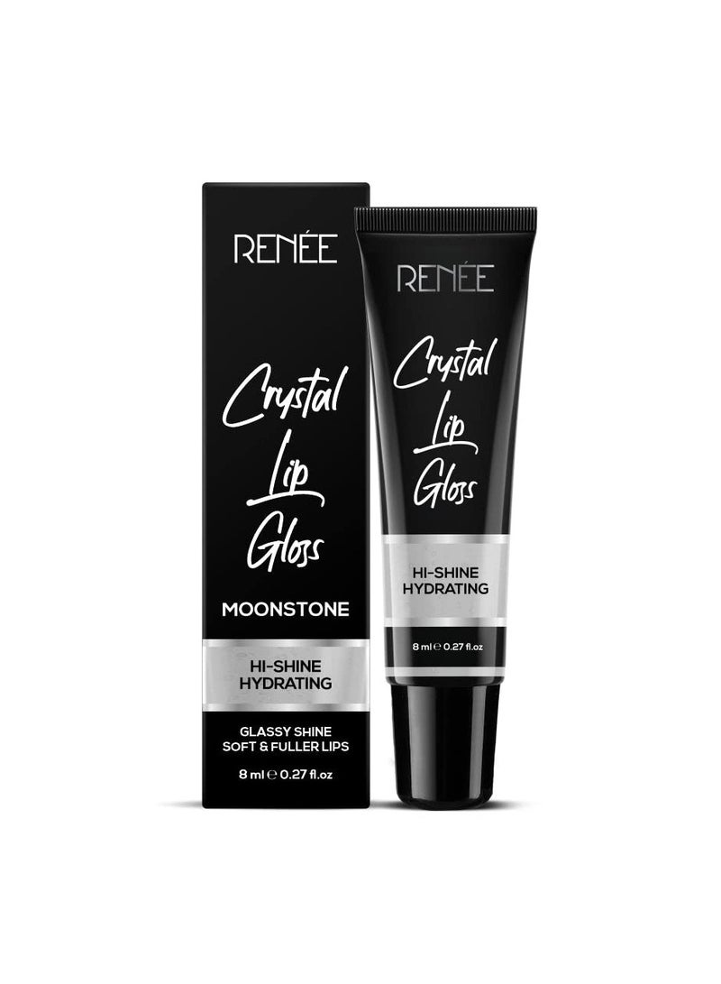 RENEE Crystal Lip Gloss Moonstone Lightweight Glossy Non Sticky Formula Keeps Lips Soft Hydrated