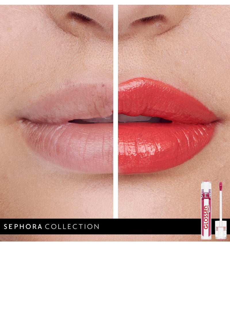 SEPHORA COLLECTION Glossed Vinyl - Intense lip lacquer 06 All-powerful red - bright red (5 ml)