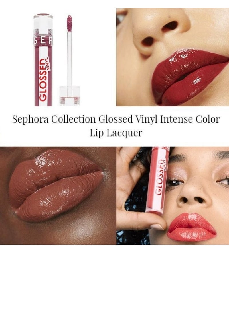 SEPHORA COLLECTION Glossed Vinyl - Intense lip lacquer 06 All-powerful red - bright red (5 ml)