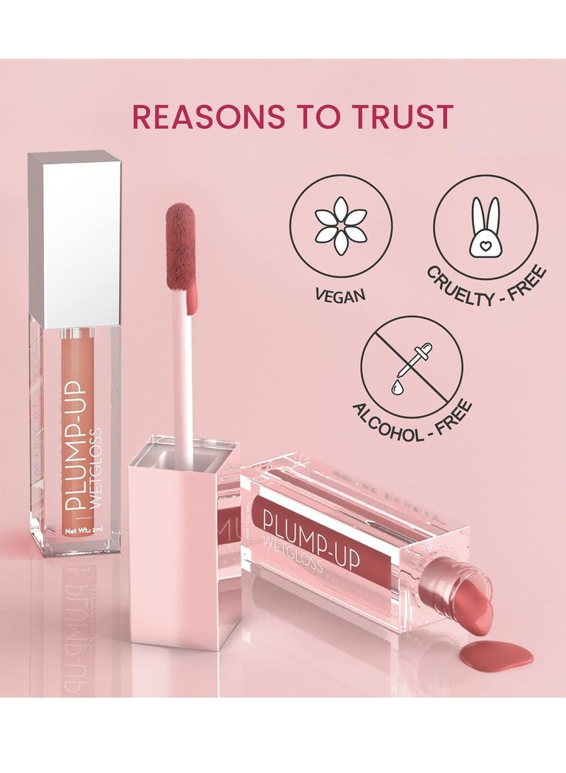 Swiss Beauty Plump Up Wet Lightweight Lip Gloss Cinnamon 2Ml