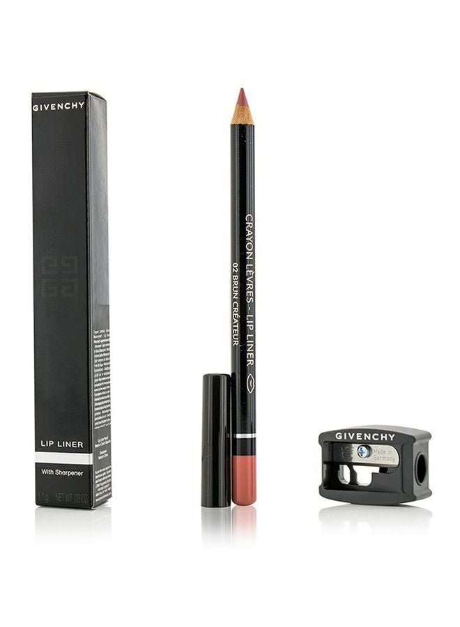 Lip Liner Crayon With Sharpener 02 Brun Createur