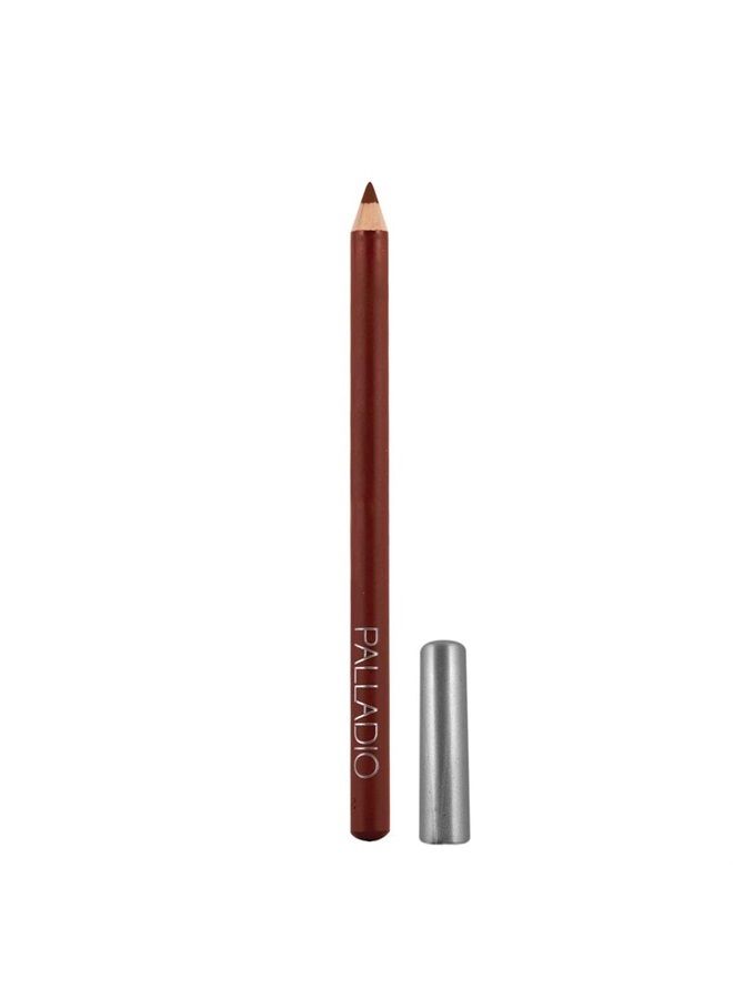 Lip Liner Pencil, Wooden, Firm yet Smooth, Contour and Line with Ease, Perfectly Outlined Lips, Comfortable, Hydrating, Moisturizing, Rich Pigmented Color, Long Lasting, Walnut