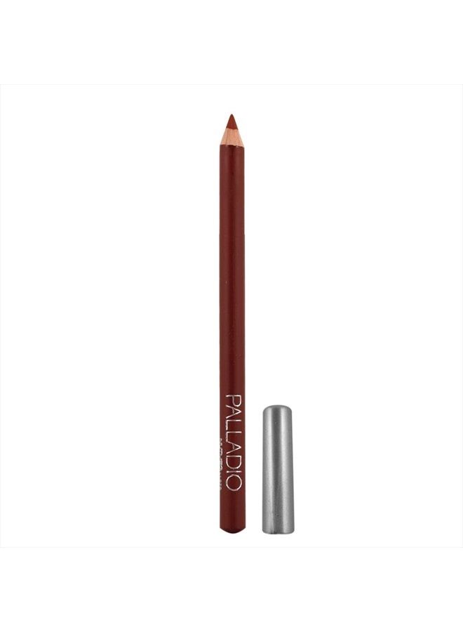 Lip Liner Pencil, Wooden, Firm yet Smooth, Contour and Line with Ease, Perfectly Outlined Lips, Comfortable, Hydrating, Moisturizing, Rich Pigmented Color, Long Lasting, Nutmeg