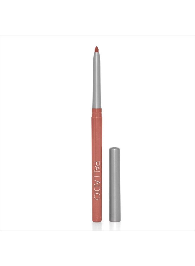 Retractable Waterproof Lip Liner High Pigmented and Creamy Color Slim Twist Up Smudge Proof Formula with Long Lasting All Day Wear No Sharpener Required, Nearly Nude