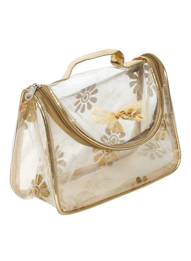 Golden Vanity Cosmetic Organizer Clear/Gold