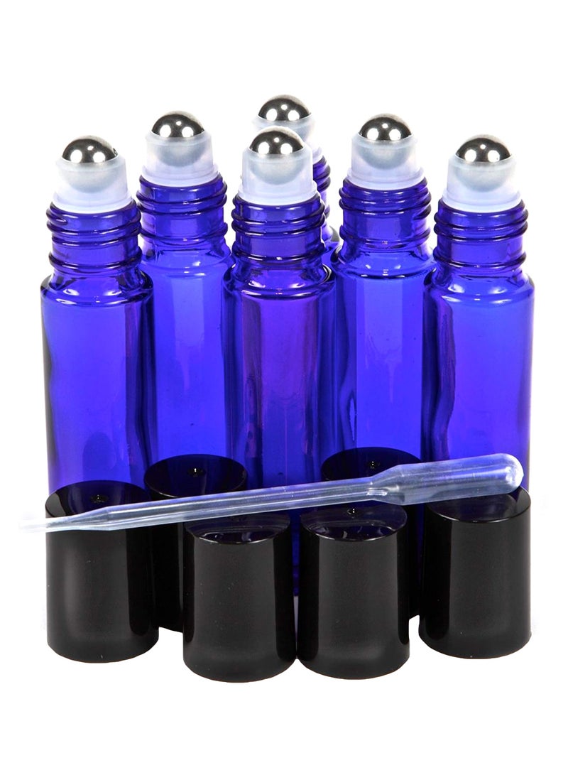 6-Piece Roll-On Bottle Set With Dropper Multicolour