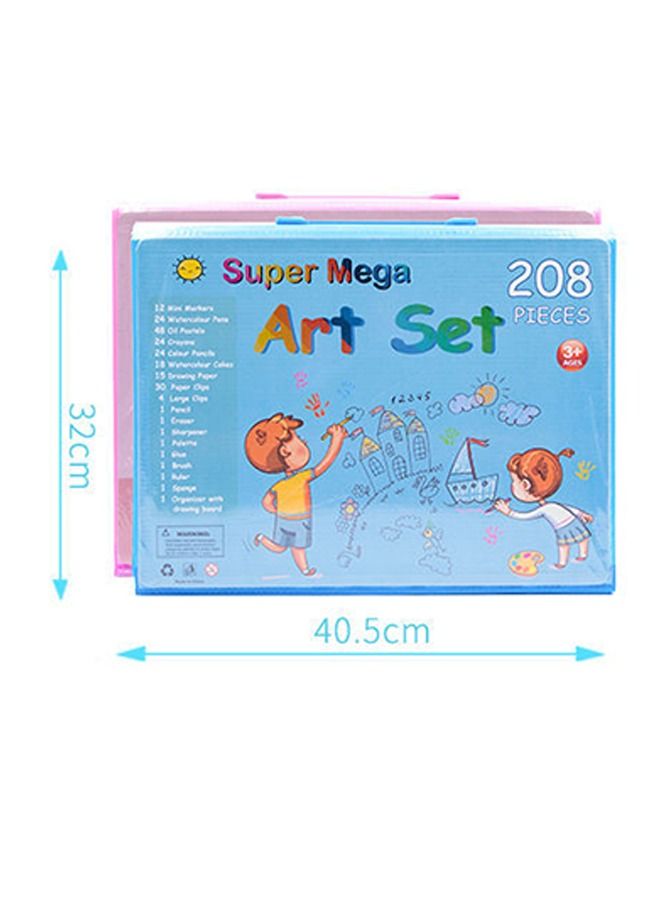 GROIC 208 PCS Drawing Set Includes Board Colored Pencils Various Painting Tools and Cartoon Book