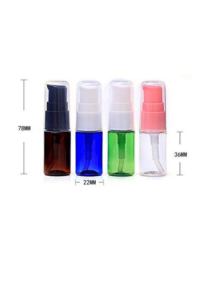 12Pcs 10Ml 0.34Oz Portable Empty Refillable Clear Plastic Lotion Pump Bottle With Pink Press Pump Head Cosmetic Makeup Face Cream Lotion Emulsion Sample Packing Container Vial Jars