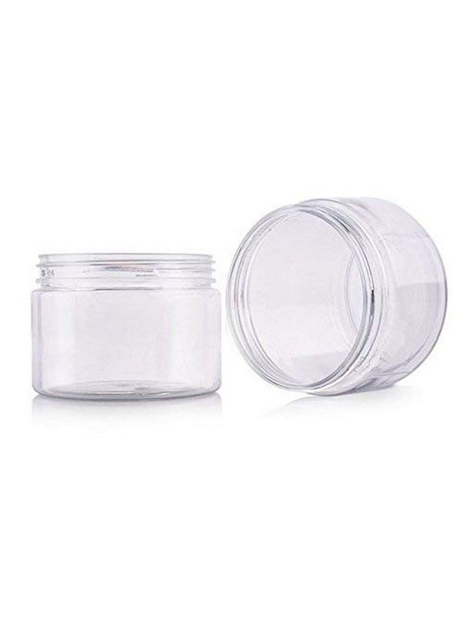 6Pk (100Ml/3.4Oz) Clear Empty Beauty Care Skin Cream Jar Pot With Aluminium Screw Cap Dispenser Containers Refillable Travel Makeup Sample Vials Bottle For Eye Facial Body Essence Essential Oil