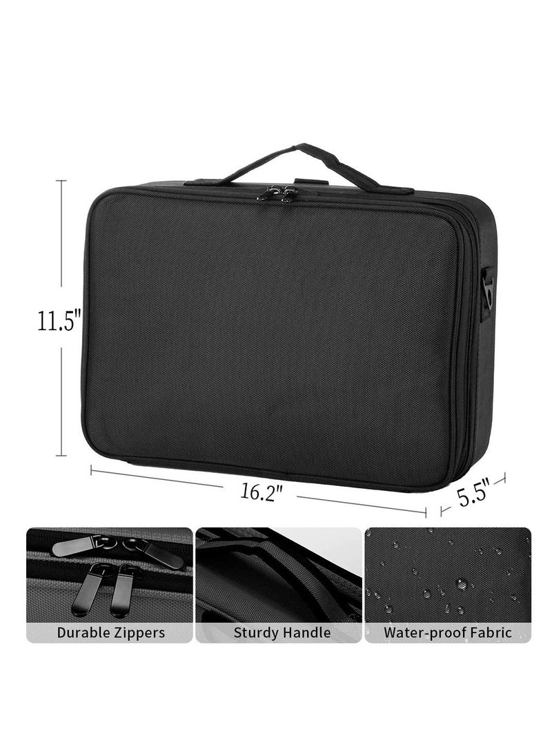 Multi storage Professional Makeup Bag Black