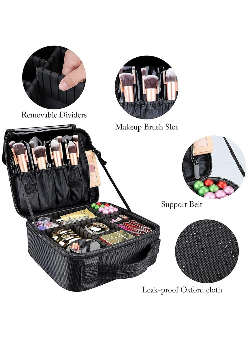 Multi storage Professional Makeup Bag Black