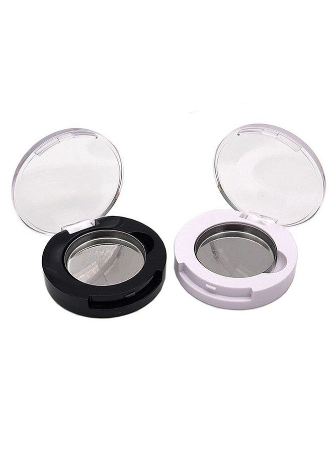 4Pcs Small Round Eyeshadow Box Replacement Empty Box Case Diy Refillable Magnet Makeup Eyeshadow Powder Blush Lipstick Subpacking Containers For Women Daily And Travel Use