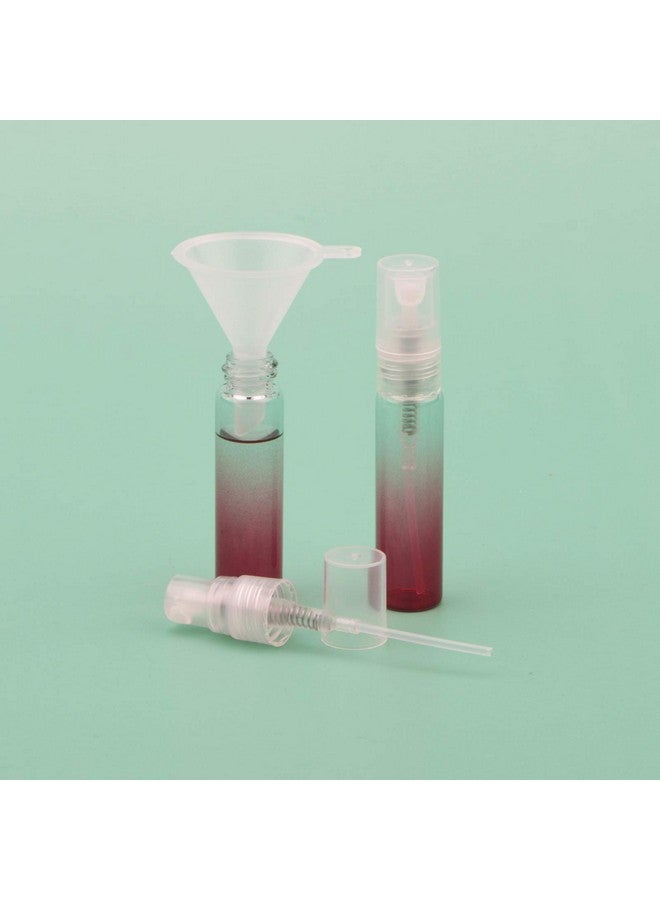 10Pcs Sample Spray Bottles Set 5Ml Empty Glass Spray Bottles With Funnel Small Fine Mist Atomizer Sprayer Vials For Essential Oils Perfume Red Gradient