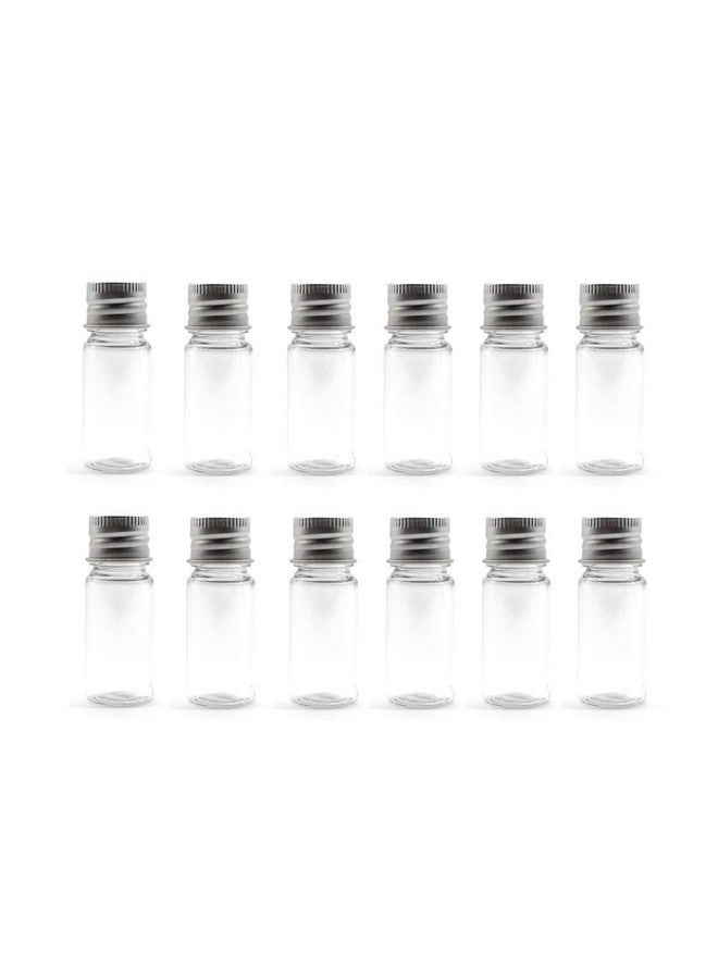 12Pcs 10Ml20Ml Empty Refillable Clear Plastic Bottle With Aluminum Screw Cap Travel Small Container (20 Ml)