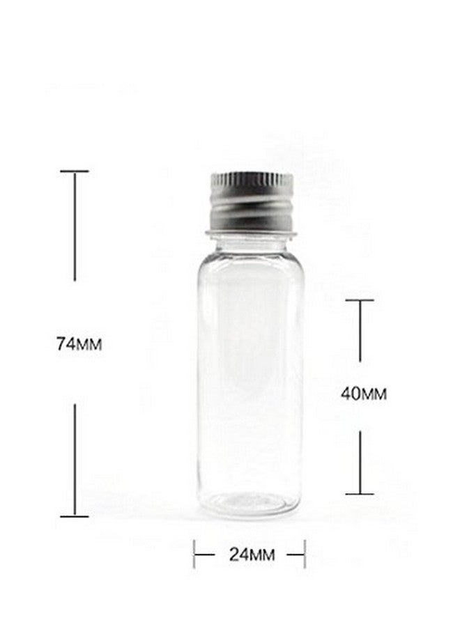 12Pcs 10Ml20Ml Empty Refillable Clear Plastic Bottle With Aluminum Screw Cap Travel Small Container (20 Ml)