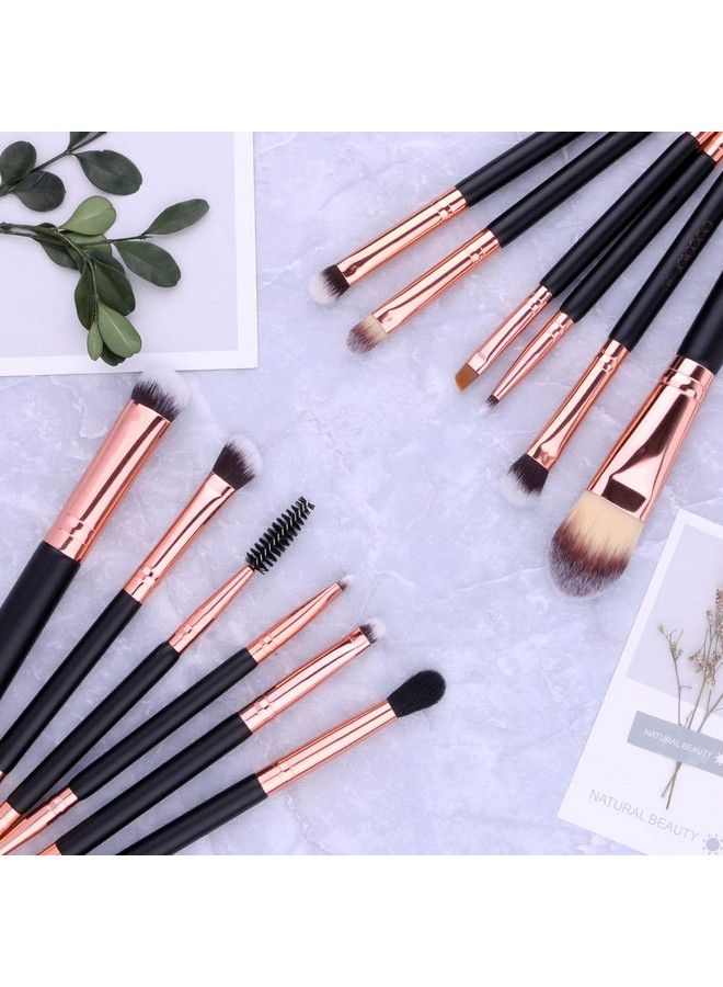 Double Sided Makeup Brushes Docolor 6Pcs Double Ended Eyeshadow Brush Set Professional Eye Makeup Brushes Set Foundation Eyeshadow Blending Eyebrow Travel Make Up Brushes Kits