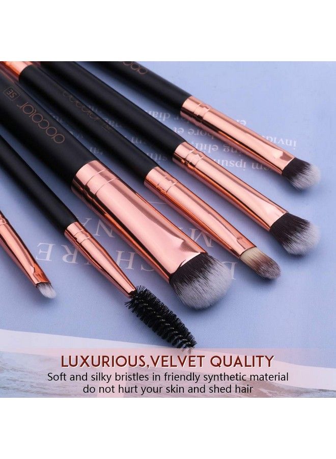Double Sided Makeup Brushes Docolor 6Pcs Double Ended Eyeshadow Brush Set Professional Eye Makeup Brushes Set Foundation Eyeshadow Blending Eyebrow Travel Make Up Brushes Kits