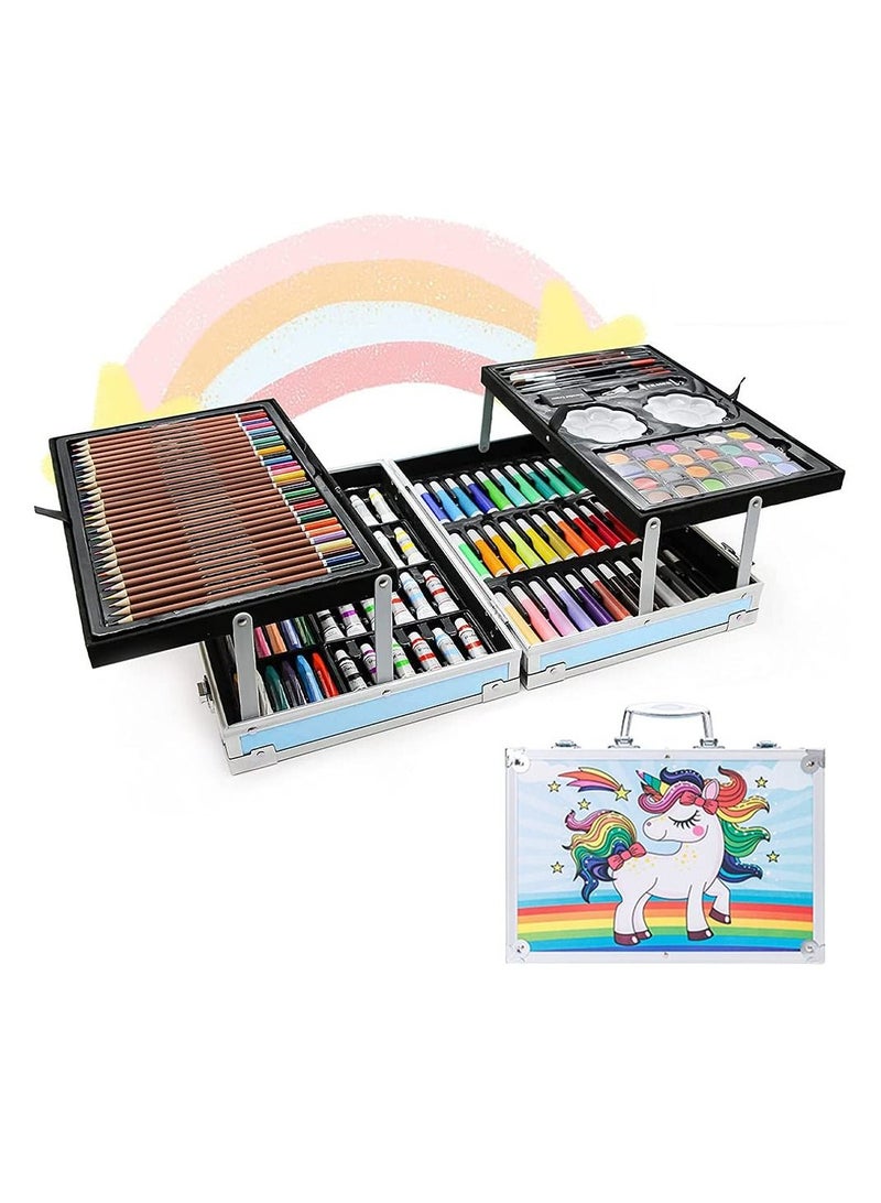 Professional Art Set Color Painting Kit  Colored Pencil Bookmark Aluminum Box An Ideal Gift for Children Students Beginners and Artists