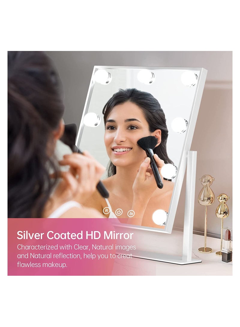 Hollywood Vanity Mirror with Dimmable LED Bulbs 3 Color Modes and Touch Control