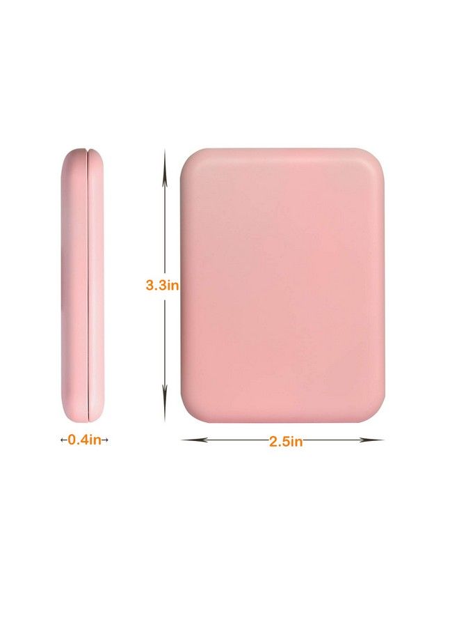 Pocket Mirror 1X/3X Magnification Led Compact Travel Makeup Mirror Compact Mirror With Light Purse Mirror 2Sided Portable Folding Handheld Small Lighted Compact Mirror For Gift Pink