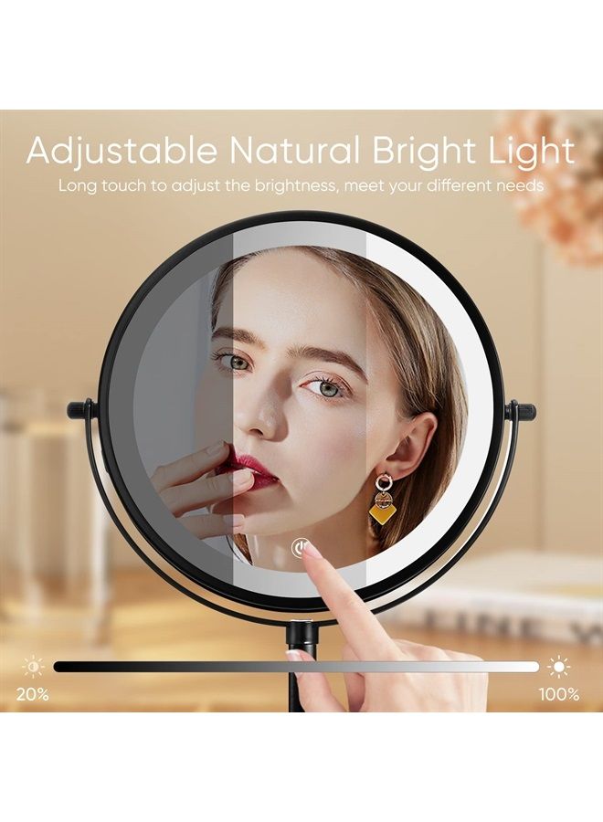 Rechargeable 1X/10X Magnifying Mirror with Light, 8