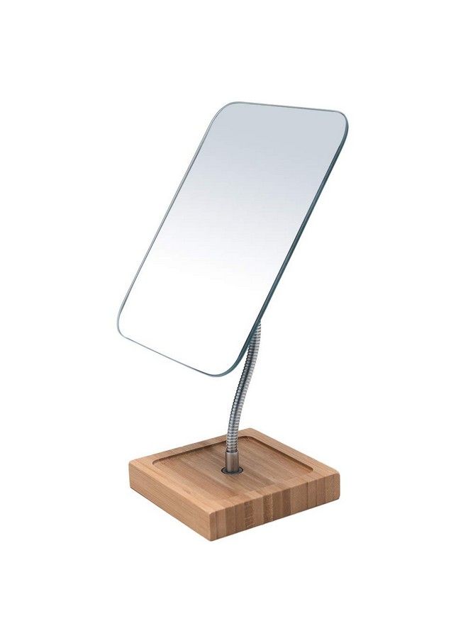 Flexible Gooseneck Bamboo Vanity Makeup Mirror360°Rotation 8