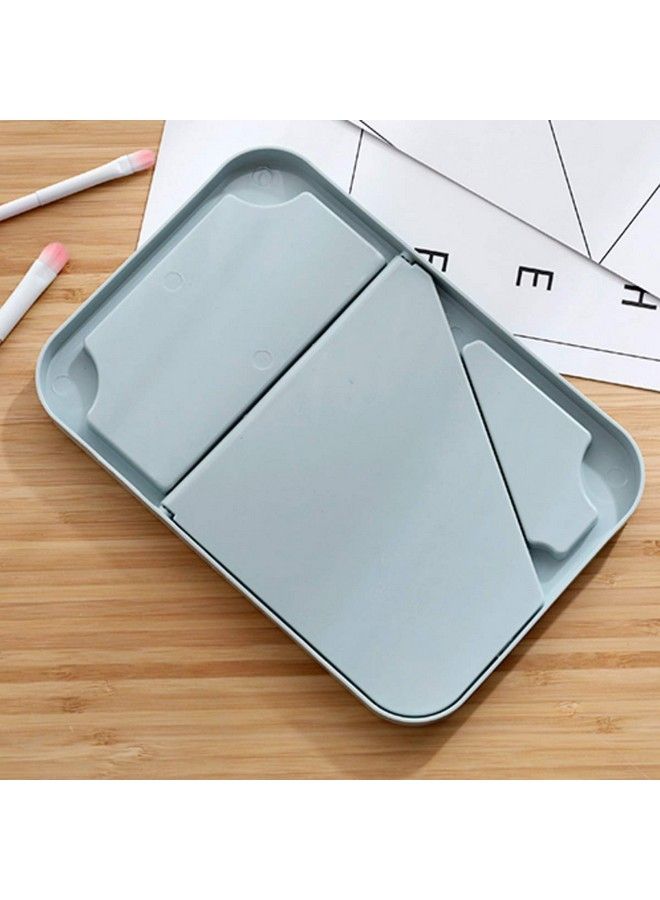 Desktop Makeup Mirrorfoldable Mirror Simple Portable Princess Mirror Square Mirror Small Mirror With Stand For Women(Blue1Pcsy Framedsquare Tabletop Mounting)